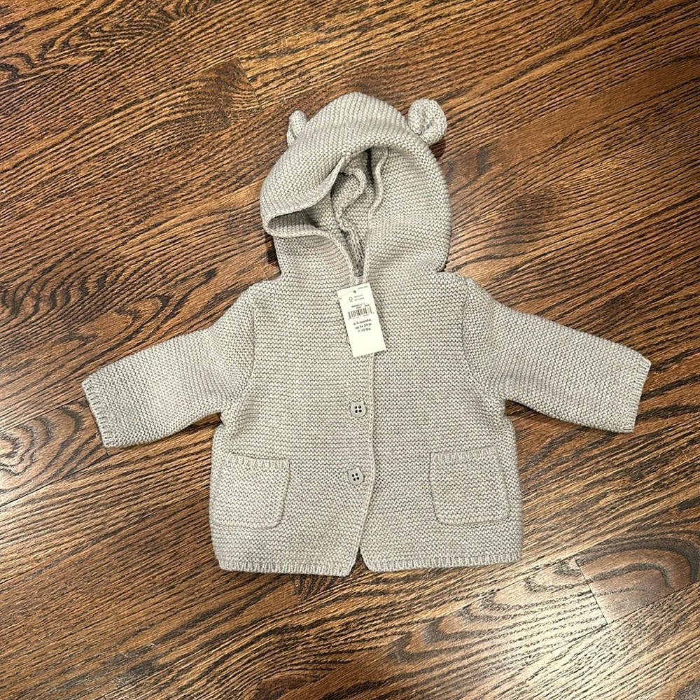 NWT Baby GAP Bear Cardigan
